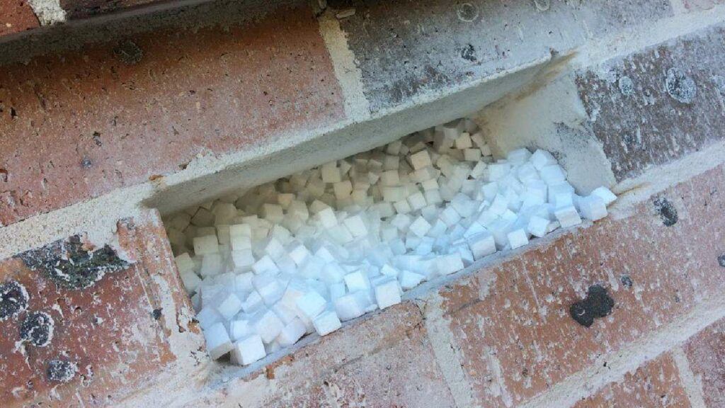 Insulbloc insulation in a brick wall